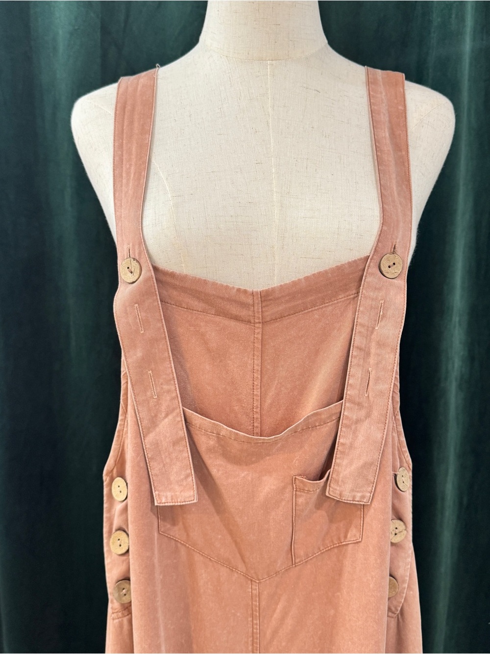 BlueVelvet NWT Oversized Bloomer Jumpsuit Mineral Wash Wood - Picture 4 of 14
